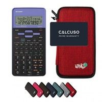 Sharp EL-531TH Taschenrechner + Schutztasche Rot