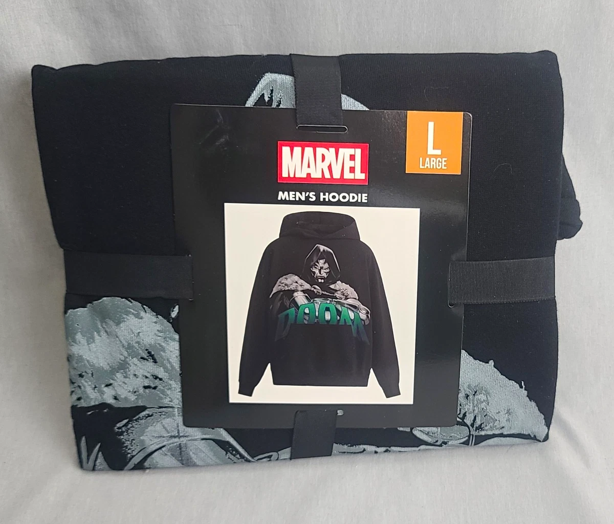 Marvel Doctor Doom Says Black Beauty Hombres Sudadera con Capucha Talla Grande Mad Engine NUEVO