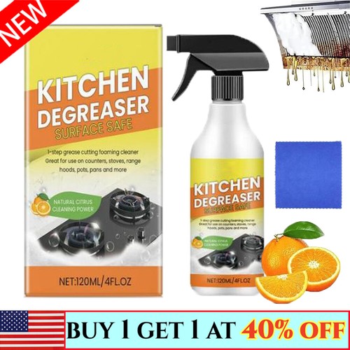 New Kitchen Degreasing Foam Cleaner, Heavy Duty Degreaser Cleaning Spray