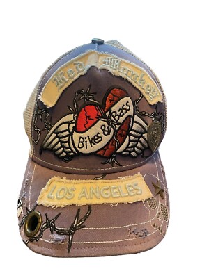 Red Monkey Los Angeles Blue SnapBack hat Mets Embellishments 58 CM