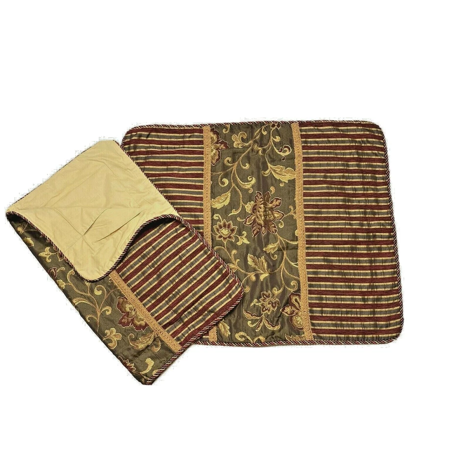 Juego de sábanas de diseño tamaño completo ropa de cama fundas algodón de lujo estampado de rayas rojas tostadas Foto 2 de 4