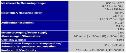 LABORATORIUM SCHOOL PH METER MV TEMPERATUUR MEETAPPARAAT P27 - Foto 6 di 6