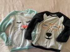 Lot W/ 2 Cat  Jack Girl And Boy Sweatshirts Size S 6/8 And M 7/8 