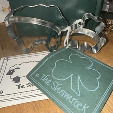 Pack of 2 Ann Clark Cookie Cutters The Shamrock & The Sheep Made In USA