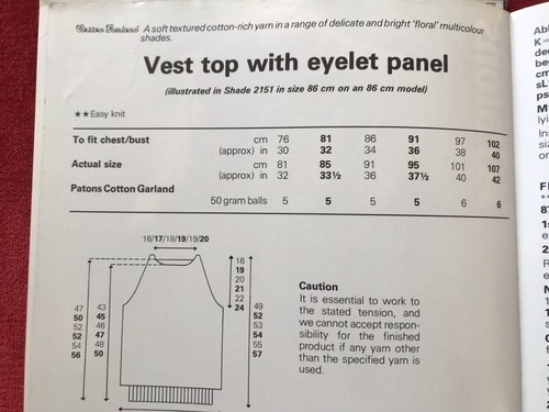 Patons Original 1980's Cotton Garland Summer Knitting Patterns 603.1.13 - Picture 13 of 13