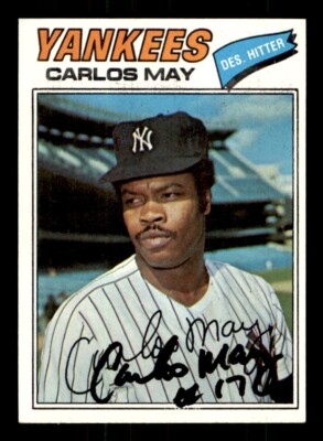 1977 Topps Baseball #568 Carlos May Signed Autograph (no COA) *e1