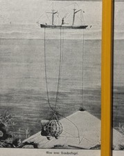 Taucher Tauchen antike Technik 1899 Taucherkugel Taucherglocke Balla Nautica 949