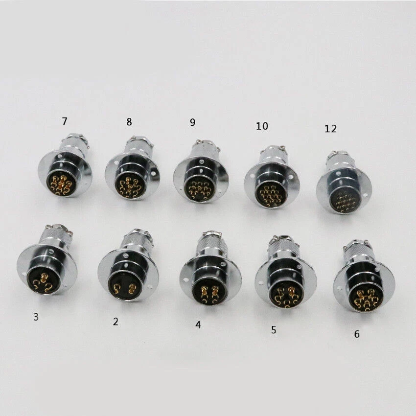 GX25 -2Pin ~ 10Pin Aviation Plug & Socket Circular Multipole Connectors Bulkhead - Image 2 of 4
