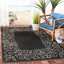 Safavieh Indoor / Outdoor Black / Beige Area Rugs - CY5139D