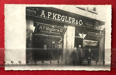 Private Photo Postcard Chemnitz around 1910 Shop A. F. Kegler Paper Handl. ( 92687