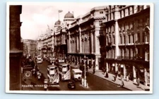 RPPC Regent Street Dunlop Wrigleys ads cars 'excel series' LONDON UK Postcard