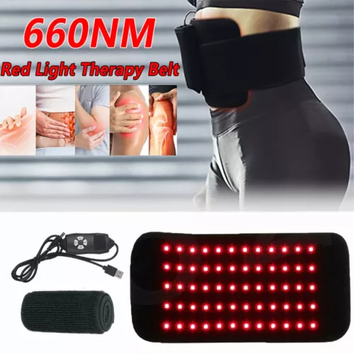 660nm Red &850nm Near Infrared Light Therapy Waist Wrap Pad Belt For Pain Relief - Picture 5 of 11