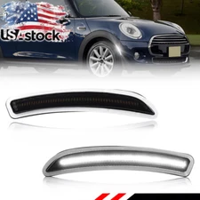 2X Smoke Lens White LED Front Side Marker Light For Gen3 MINI Cooper F55 F56 F57