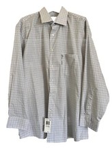 Van Heusen Men  s Dress Shirt Button Up Long Sleeve Blue 17 1/2 32/33