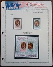 TRINIDAD & TOBAGO - 1973 - CHRISTMAS STAMPS ON ALBUM PAGE  - MNH