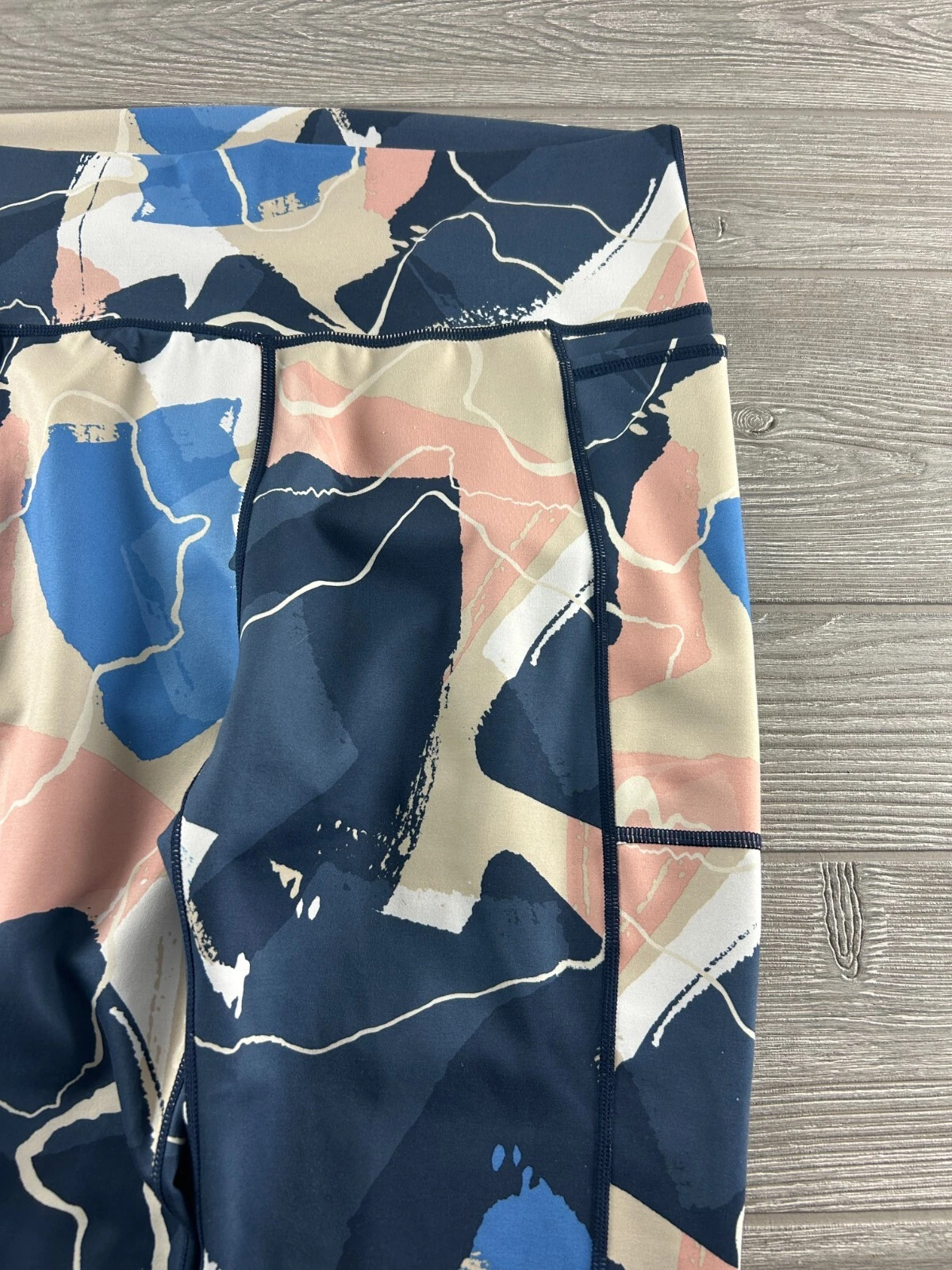 sweaty-betty super sculpt watercolor yoga waistband 7/8 length leggings