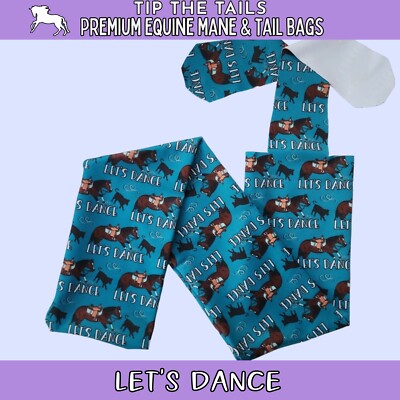 Let's Dance Tailbag, Tail Bag for Horses, Handmade Equine Mane Bag & Tailbag