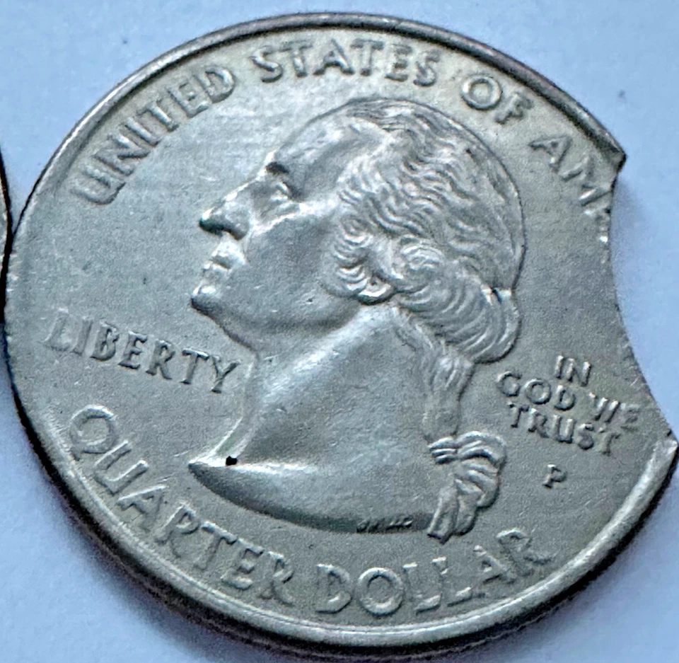 2000P S. Carolina Quarter + 2005P Oregon Quarter ERRORS 7% round clip SET - Image 4 of 4