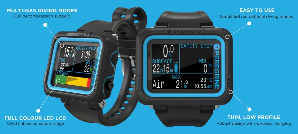 Shearwater Peregrine Light, Tauchcomputer im Armband (Bungee) - Bild 3 von 4