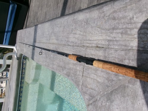 New, custom 7'6", 6-12 lb. spinning rod w/ hand-woven Steelhead (Rainbow Trout)