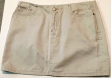 Calvin Klein Jean Skirt Women Size 8 beige color 100 cotton