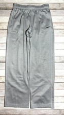 Nike Therma Fit Boys XL Gray Sweatpants Drawstring Waist Straight Leg