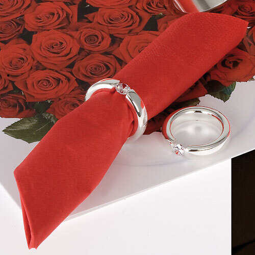 Servilletero Plateado SET Boda Decoración Mesa Servilletas Papel Plata - Imagen 3 de 4