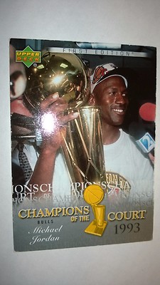 2007 UPPER DECK  # CC-MJ,MICHAEL JORDAN.  NBA CHAMPIONS , FIRST EDITION CARD 