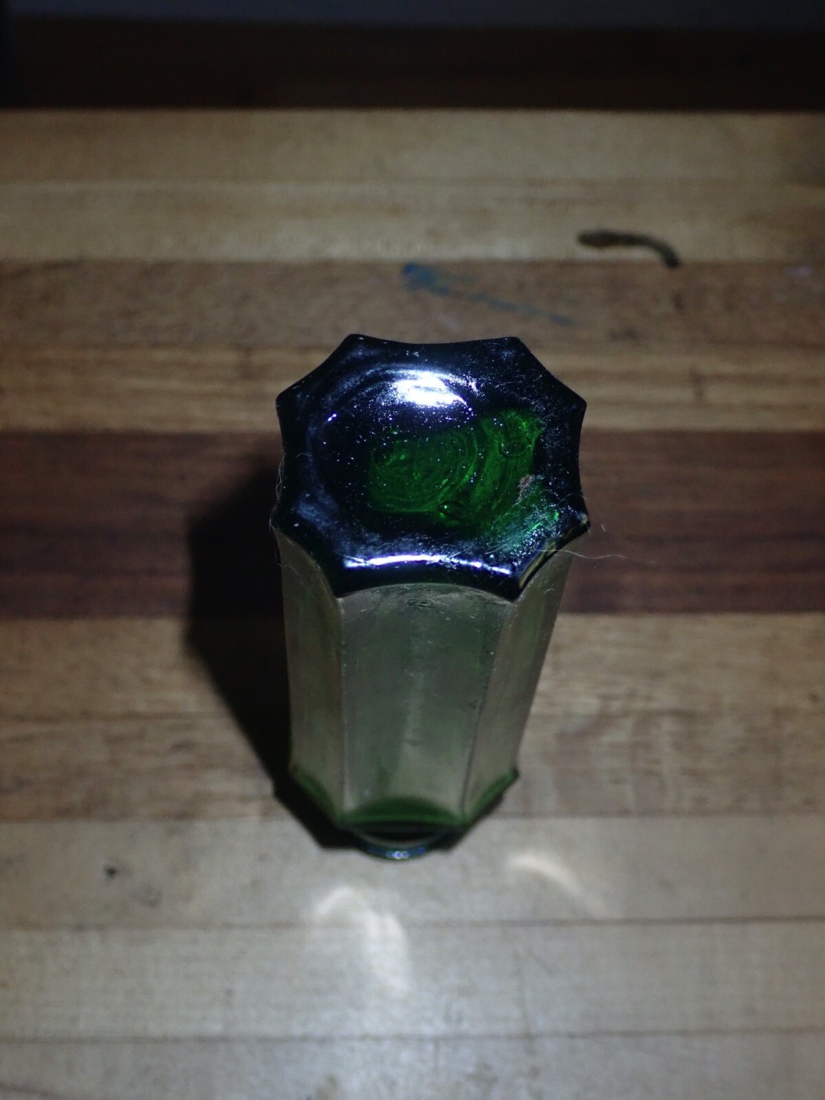 8 Side Emerald Green Capers Bottle Grandee Brand Red Label Mawer