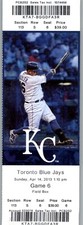 Toronto Blue Jays vs Kansas City Royals 4/14/2013 Full Ticket - Billy Butler