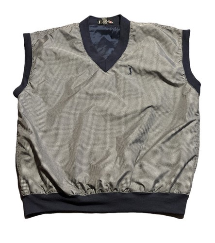 PGA Tour Golf Pullover Vest Plaid Mens 