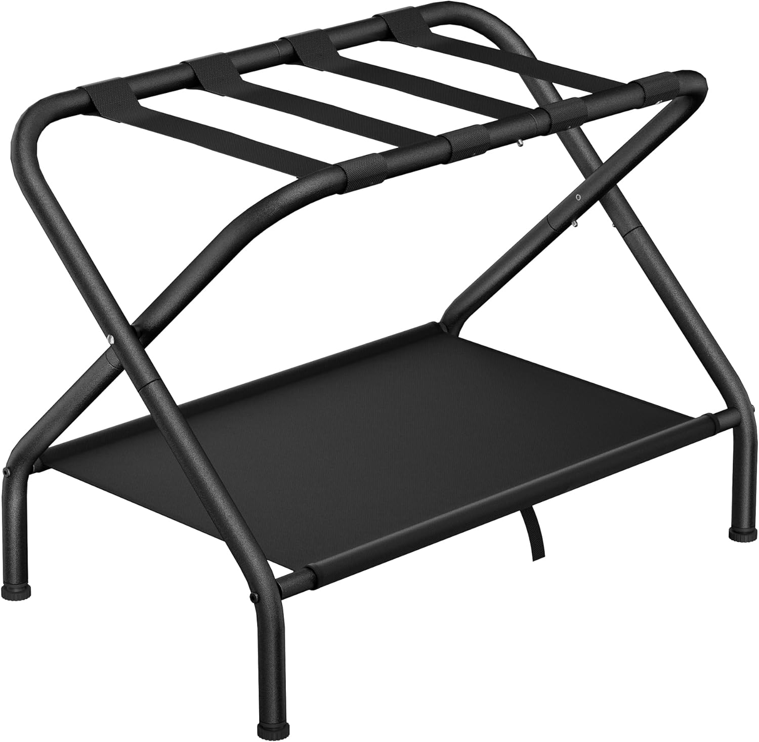 Foldable Heavy-Duty Metal Luggage Rack for Space-Saving Storage-image