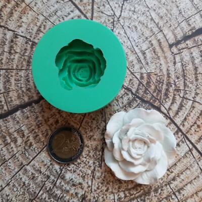 3D Silikonform Mold Rose Ø 5cm / Gießform Seifenform Betonform Kerzenform DIY