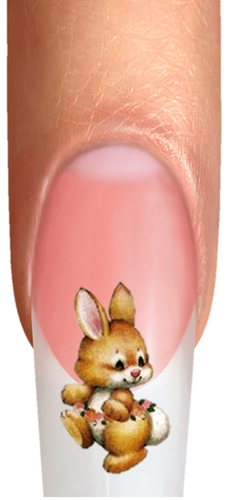 Envolturas tatuajes de uñas PASCUA conejo de Pascua conejo conejo pollito oveja cordero mezcla - Imagen 11 de 35