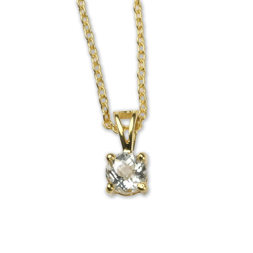 18k Placcato Oro Giallo Verde Ametista Gemma Ciondolo Collana Regalo Per Moglie - Immagine 2 di 4