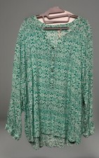 GRAND & GREENE Women s Green Rayon Blouse Lon...