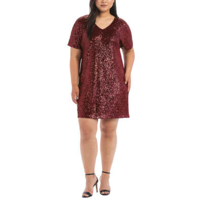 Hilary Radley Ladies' Sequin Dress Size: XS, Color: Wine, Women's