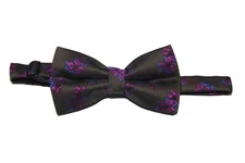 Gascoigne Bow Tie Floral Purple Brown Blue Pre-Tied Men's One Size