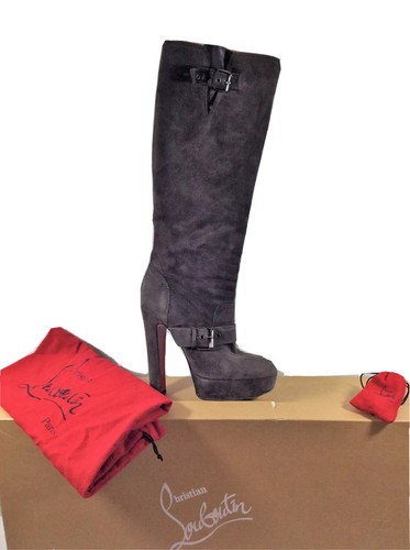 christian louboutin knee high platform boots