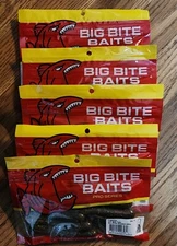 Big Bite Baits 3.5" Salt Tube-Green Pumpkin Roadkill- 10 pk - 5 packs TUB3524
