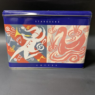 STARBUCKS COFFEE TIN 1995 VERY RARE Exclusive Blends Sampler Set