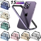 For iPhone 16 15 14 Pro Max 13 12 Metal Frame Four Corner Shockproof Hybrid Case