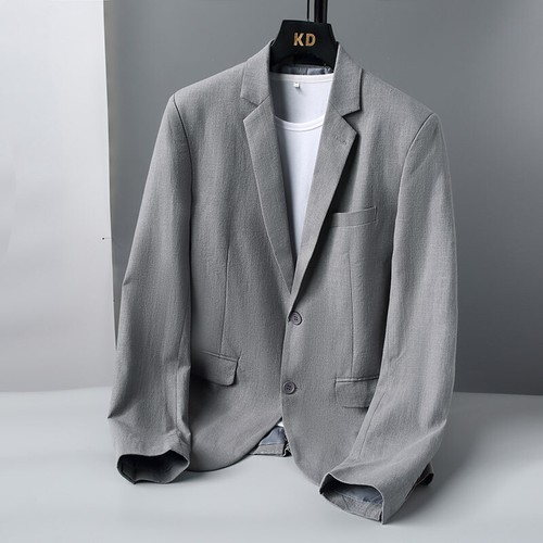Mens Suit Slim Casual Business Formal Jacket Solid Color Cotton Lined Blazer 6XL - Picture 16 of 21