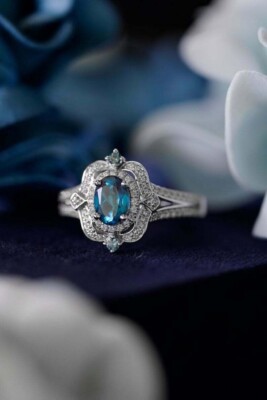Cinderella New Collectors Edition Anniversary 2Ct Topaz Ring 14K White Gold Over