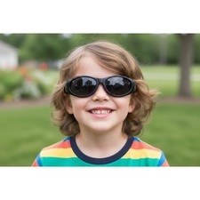 Kids Sunglasses SA106 Black Polarized TAC Lenses UV Protection 47mm