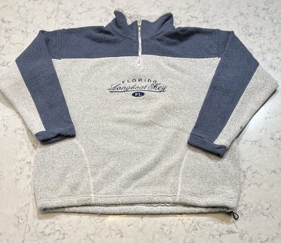 Vintage Florida Longboat Key Quarter Zip Fleece Pullover USA Mens XL