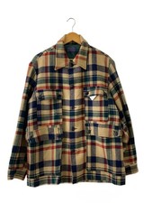 Pendleton L Wool Check Jacket Beige 70s