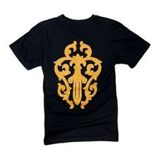 Size XS Chrome Hearts Dagger Pocket T-Shirt Black/Yellow