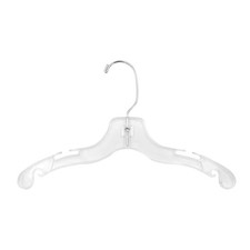 SSWBasics 12" Children's Plastic Hangers - Case of 100 - Clear Plastic Hangers
