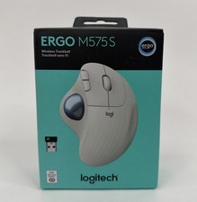 Logitech - ERGO M575 S Wireless Ergonomic Trackball Mouse - Wireless - White